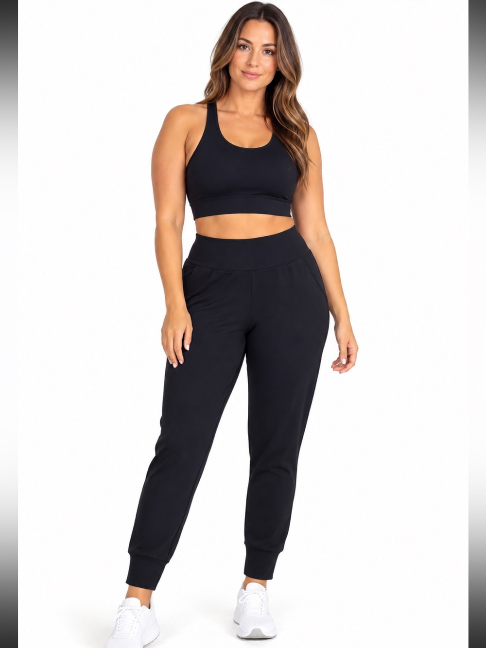 Old Navy PowerSoft High-Rise Leggings Women’s L Black Go-Dry Activewear